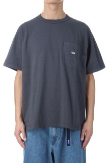 7oz Pocket Tee - Off White / Purple (N25SI102)