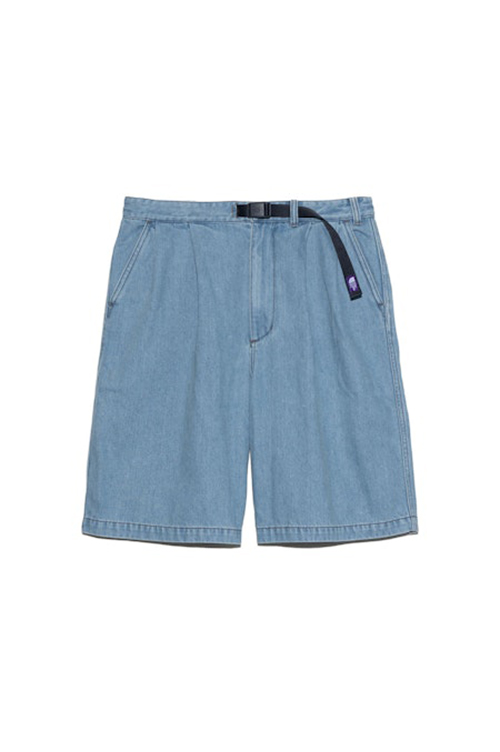 Denim Tuck Field Shorts - Indigo Bleach (N25SD098