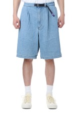 Denim Tuck Field Shorts - Indigo Bleach (N25SD098)