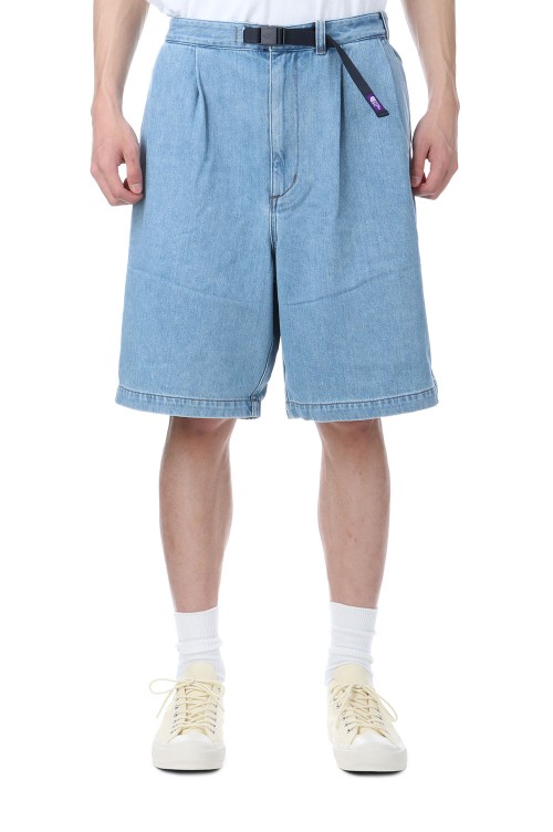 Denim Tuck Field Shorts - Indigo Bleach (N25SD098