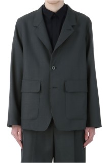 TOGGLE BUTTON JACKET / GREEN CHARCOAL (IH-25SS-J032-WR2)