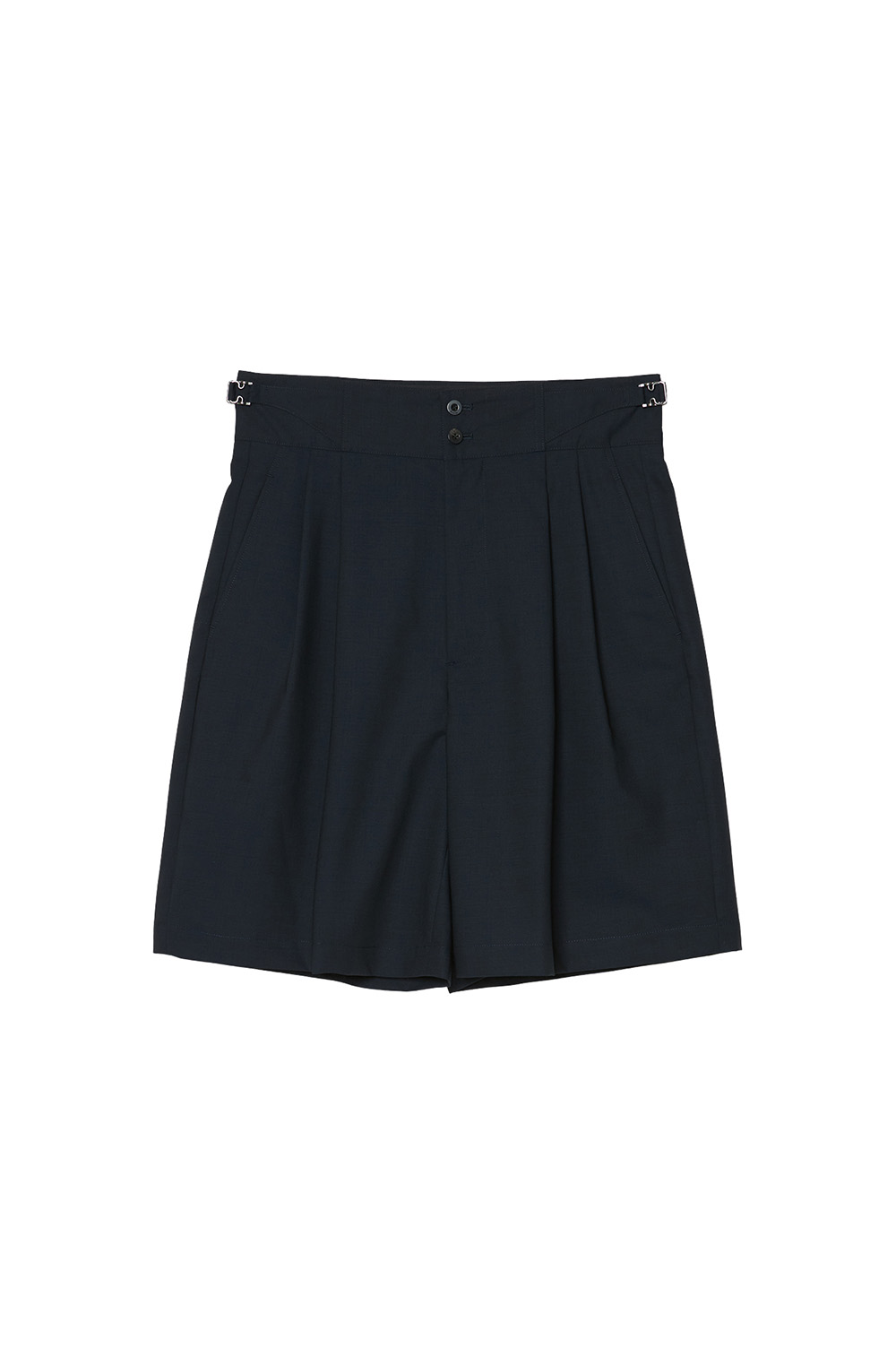 TWO TUCKS WIDE SHORTS / NAVY (IH-25SS-P031-WR) | セレクトショップ