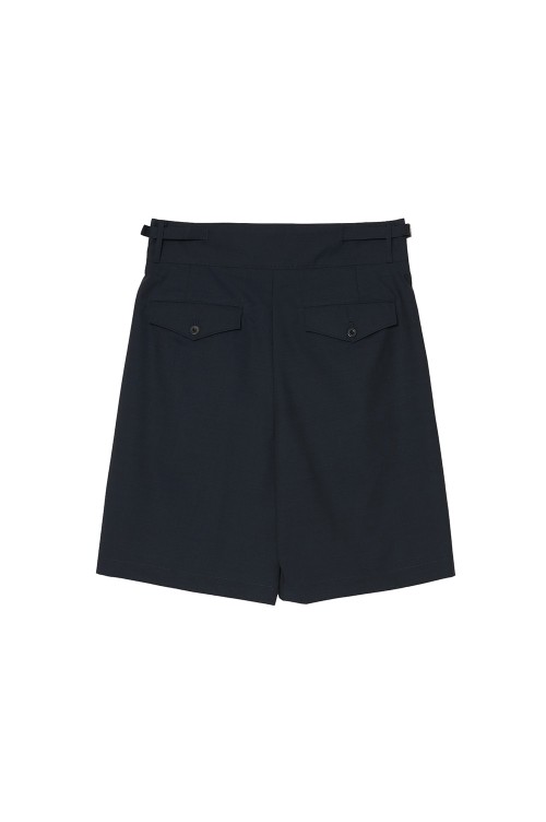 TWO TUCKS WIDE SHORTS / NAVY (IH-25SS-P031-WR) | セレクトショップ