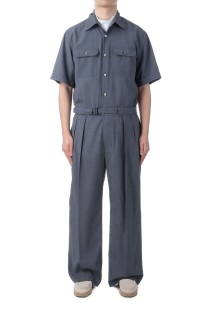BUTTON UP JUMPSUIT / GRAY (IH-25SS-JS01-TKW)