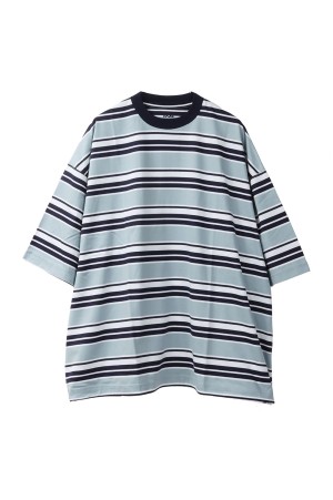 BALLOON BORDER T-SHIRT - BLUE x WHITE x D NAVY (25SS_04_31SSSH05-2)