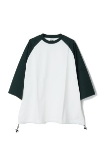 BALLOON RAGLAN SLEEVE T-SHIRT - OFF WHITE x GREEN (25SS_09_1007SSCST01)