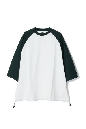 BALLOON RAGLAN SLEEVE T-SHIRT - OFF WHITE x GREEN (25SS_09_1007SSCST01)