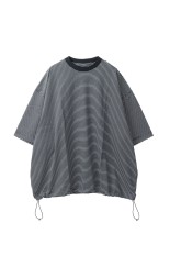 BALLOON BORDER SHORT SLEEVE T-SHIRT - BLACK x WHITE border (25SS_46_31SSSH05-3)
