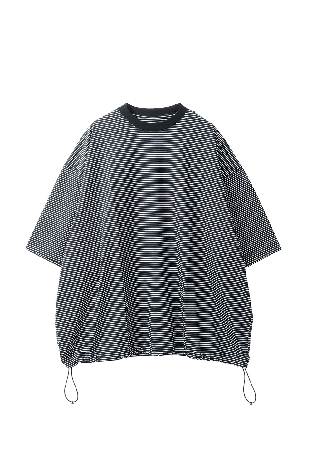 BALLOON BORDER SHORT SLEEVE T-SHIRT - BLACK x WHITE border