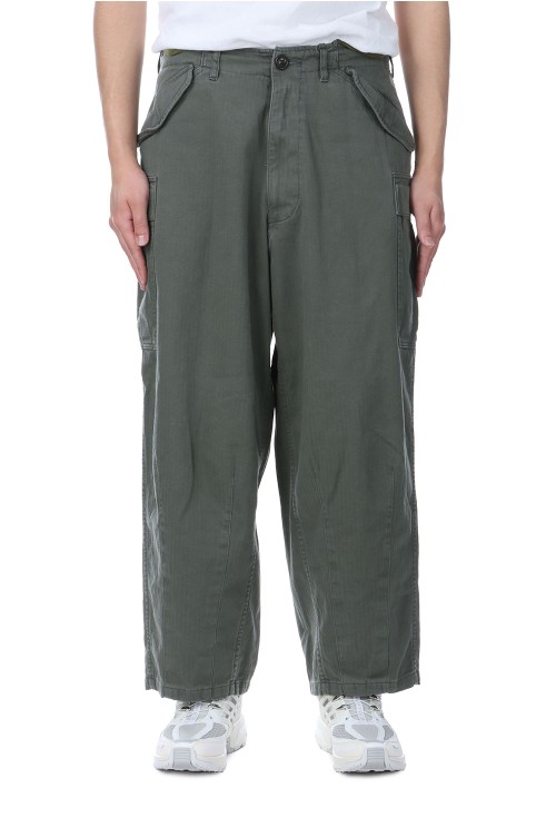 パンツ is-ness nu all in one NU MILITARY BALLOON PANTS - KHAKI (25SS_18_1007SSPT01