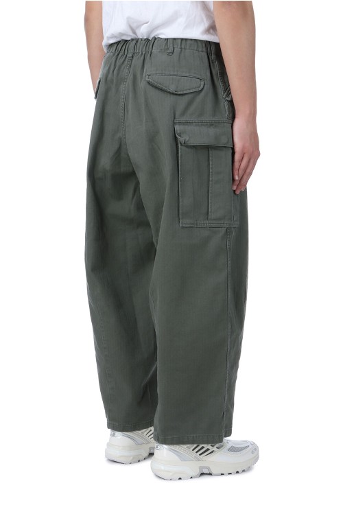 パンツ is-ness nu all in one NU MILITARY BALLOON PANTS - KHAKI (25SS_18_1007SSPT01