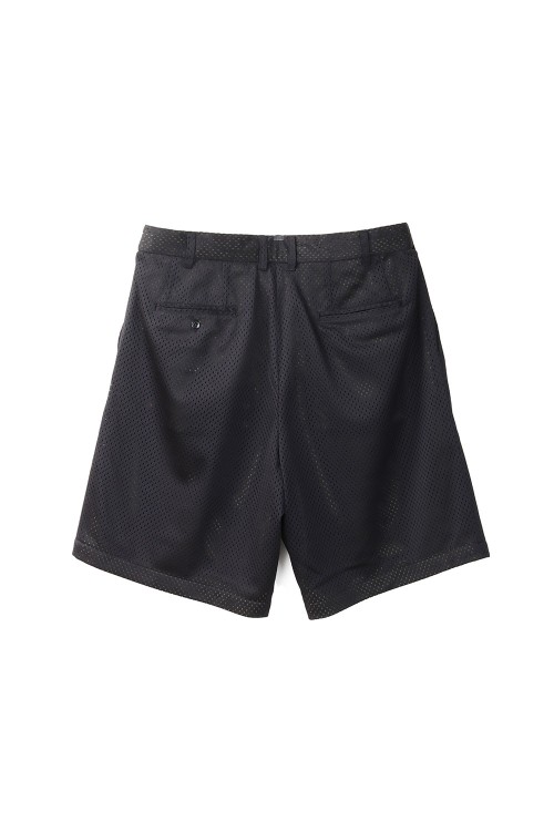 Double Mesh Short ブラック　X L DOUBLE MESH TWO TUCK SHORTS - BLACK x KHAKI