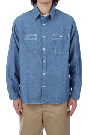5oz Selvedge Chambray Work Shirt - BLUE (RN28369010)