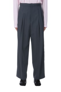 TECHNO WOOL TWILL EASY TUCKED PANTS - CHARCOAL GRAY (PRAGGM0710)