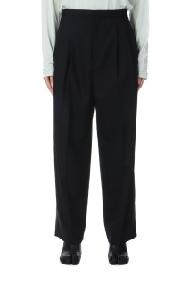 TECHNO WOOL TWILL EASY TUCKED PANTS - BLACK (PRAGGM0710)