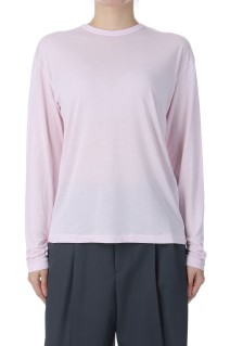 MODAL SILK JERSEY CREWNECK PULLOVER - PINK (KKAGGM0011)
