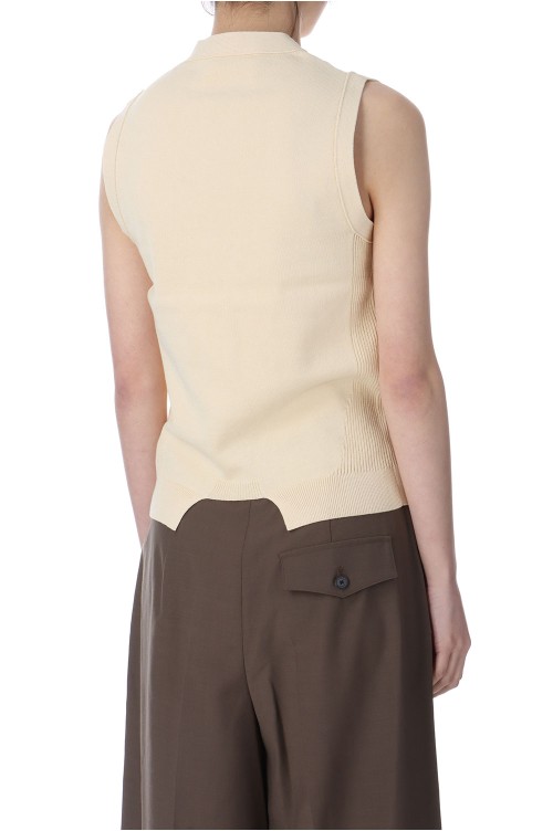 【SALE / 35%OFF】High Twist Yern Vest - Cream (25SS-20-N) Jun Mikami(ジュンミカミ) High Twist Yern Vest - Cream (25SS-20-N) Jun Mikami