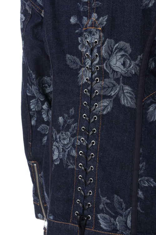 ROSE DENIM ZIP-UP JACKET - INDIGO ROSE (FTC252-0206