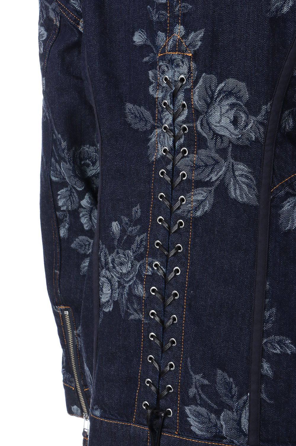 ROSE DENIM ZIP-UP JACKET - INDIGO ROSE (FTC252-0206