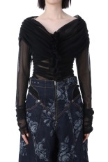 HAND-KNITTED ROSE BEANIE - BLACK (FTC252-2005) | セレクトショップ