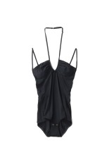 STRETCH JERSEY CUT-OUT BODYSUIT - BLACK (FTC252-0409)