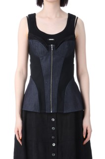 ORGANIC COTTON DENIM BUSTIER - INDIGO (FTC252-0102)