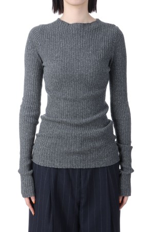 Boatneck Rib Knit -CHARCOAL GRAY (12510505)