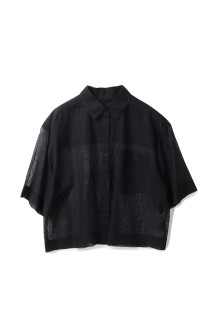 Mesh Short Shirts -BLACK (12510407)