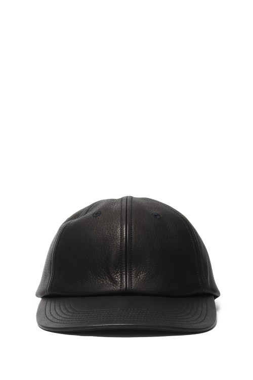 COWHIDE 6PANEL CAP - 01BLACK (251002) | セレクトショップ COWHIDE 6PANEL CAP - 01BLACK (251002) | セレクトショップ