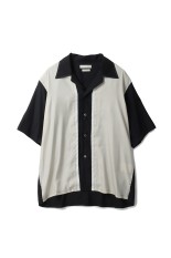 COLORBLOCK OPEN COLLAR SHIRT - BLACK (YK25SS0939SH)