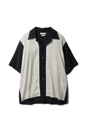 COLORBLOCK OPEN COLLAR SHIRT - BLACK (YK25SS0939SH)