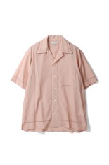EMBROIDAREY OPEN COLLAR SHIRT - PINK (YK25SS0938SH)
