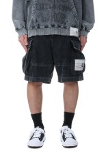 AMATEUR SEWN CARGO SHORTS - BLACK (A14PT054)