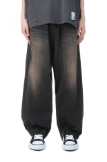 LIGHT WIDE JEANS - BLACK (J14PT123)