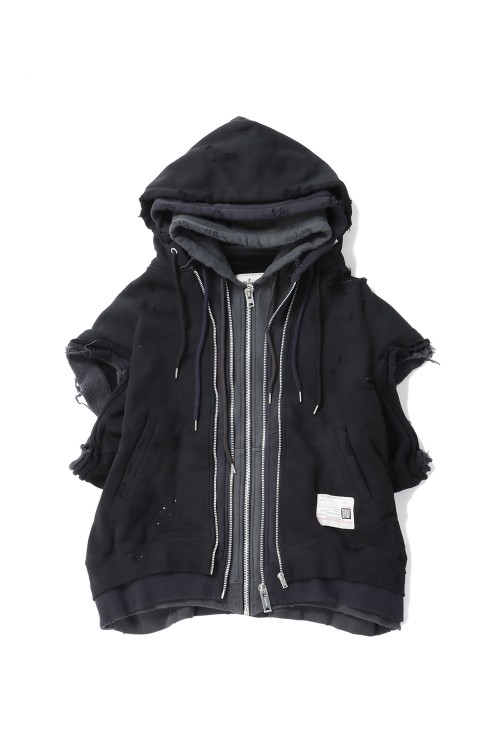 ミハラヤスヒロ TRIPLE LAYERED NO SLEEVE PARKA TRIPLE LAYERED NO SLEEVE PARKA - BLACK (A14VT562) | セレクト