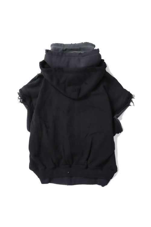 ミハラヤスヒロ TRIPLE LAYERED NO SLEEVE PARKA TRIPLE LAYERED NO SLEEVE PARKA - BLACK (A14VT562) | セレクト