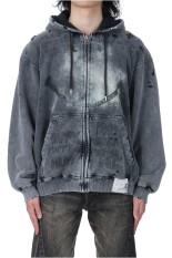 BLEACHED PARKA - BLACK (A14PK541)