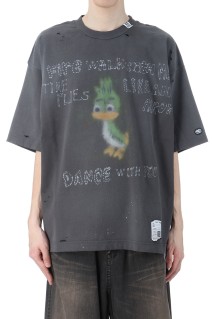 DISTRESSED TEE - BLACK (J14TS752)