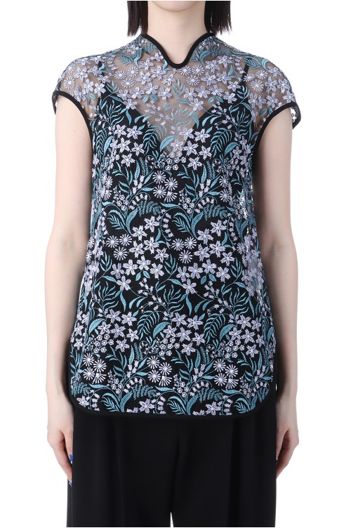 トップス Mamekurogouchi Floral Lace French Sleeve photo652614_src.jpg