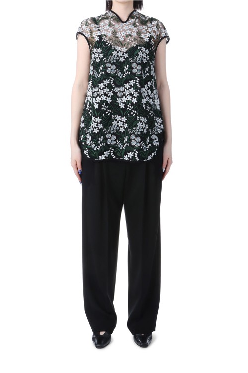 トップス mame Floral Lace French Sleeve Top green Floral Lace French Sleeve Top - green - Mame Kurogouchi