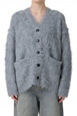 Fluffy shaggy cardigan -GRAY (21242365701)