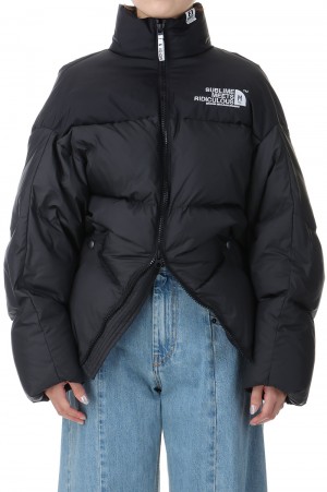 CROPPED DOWN BLOUSON-BLACK(K13BL341)※
