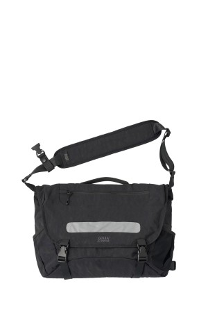 Overdyed Nylon Messenger Bag - Black (SD25S-BG03)