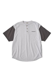 Henleyneck Baseball Tee - Off / Blue (SD25S-CT05)