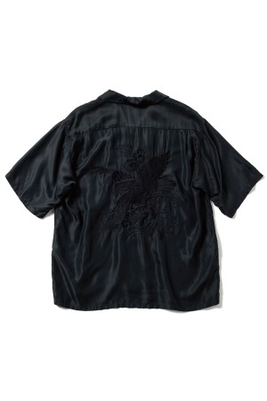ACETATE S/S SUKA SHIRT EAGLE - BLACK / BLACK (GL39432)