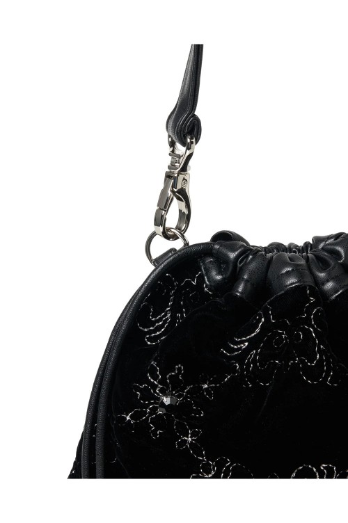palace tiles quilted drawstring bag - Black (TD-24AW-BG05 