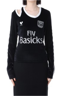 Micro Cut-out Football Shirt - BLACK (S3.5-0503W)