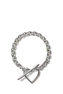 Heart Bracelet (Small Link) - SILVER (S-1104)
