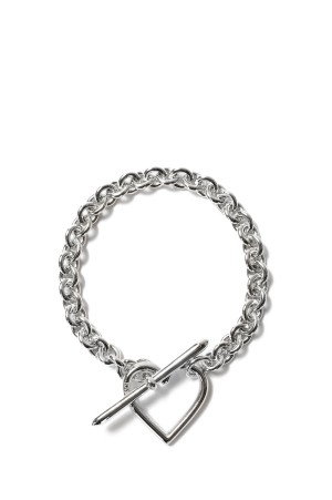 Heart Bracelet (Small Link) - SILVER (S-1104)