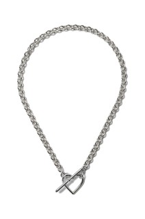 Heart Necklace (Small Link) - SILVER (S-1106)